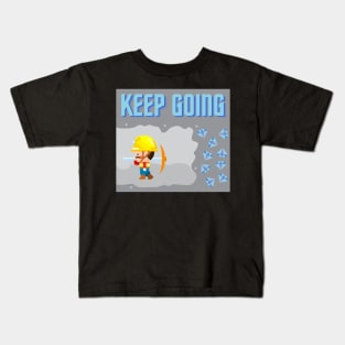 Keep Going: Motivational Mining Metaphor Kids T-Shirt